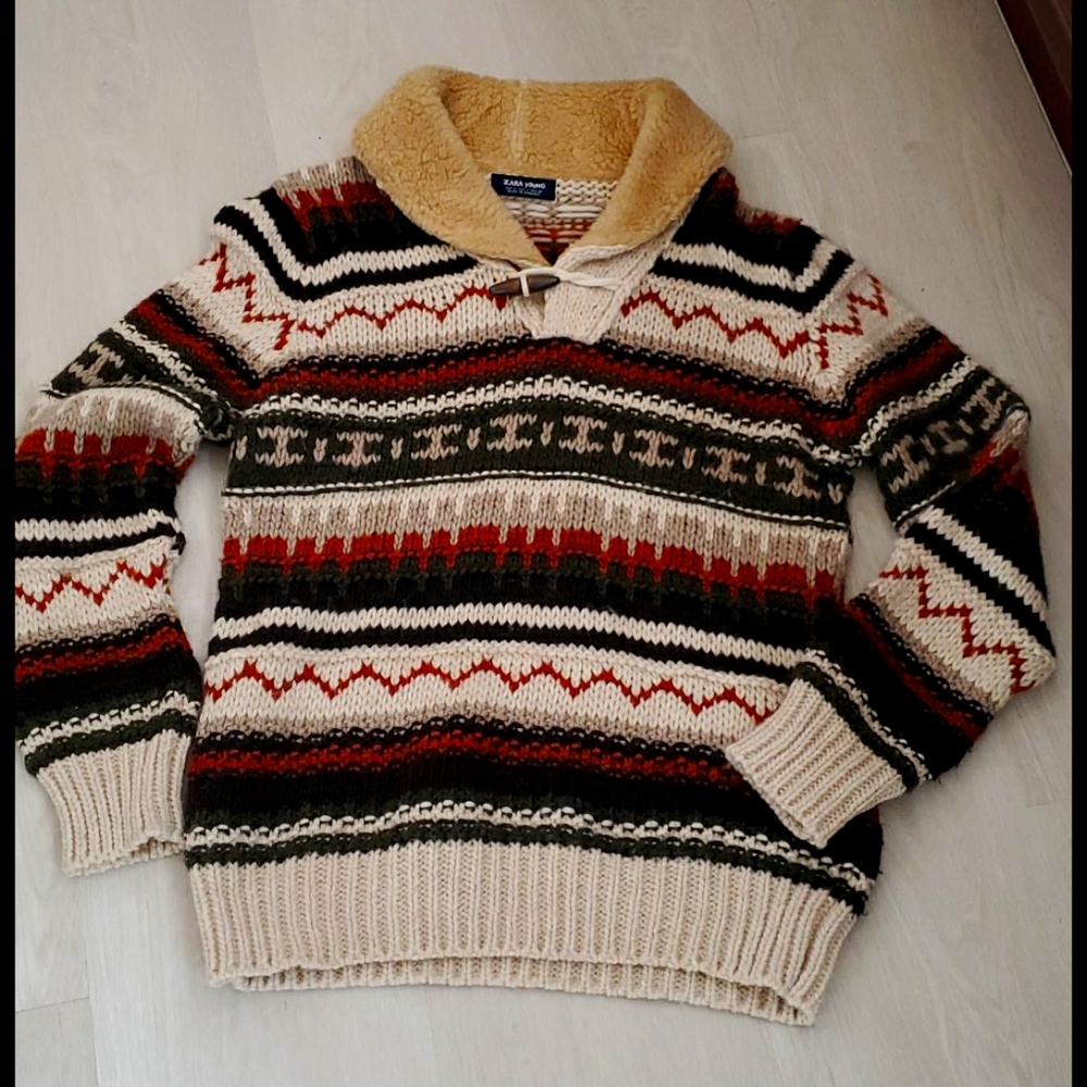 Men thick knit sweater